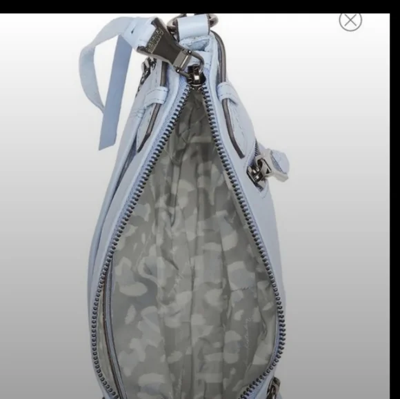 AIMEE KESTENBERG Muse City Slicker Leather Crossbody Bag Periwinkle blue - Picture 6 of 11